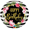 Folieballon Happy Birthday Hibiscus 45 cm